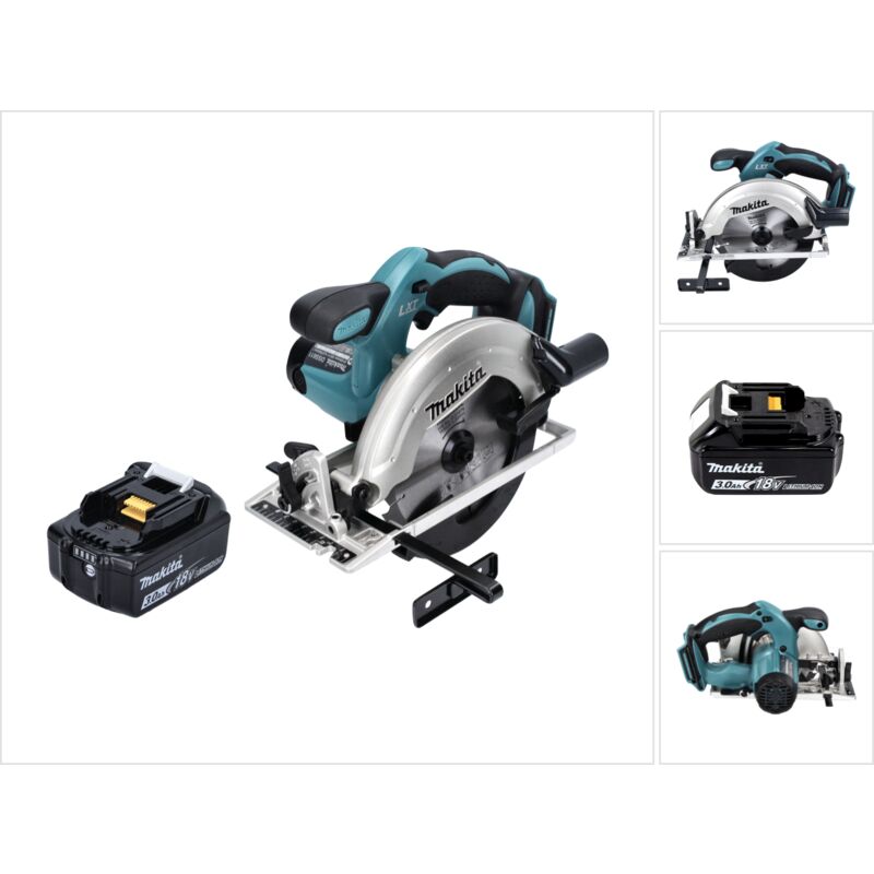 Makita DSS 611 F1 Sierra circular a batería 18V / 165 mm + 1x Batería BL 1830 3,0 Ah - Sin cargador, sin maletín incluido
Makita DSS 611 F1 Sierra circular a batería 18V / 165 mm + 1x Batería BL 1830 3,0 Ah - Sin cargador, sin maletín incluido