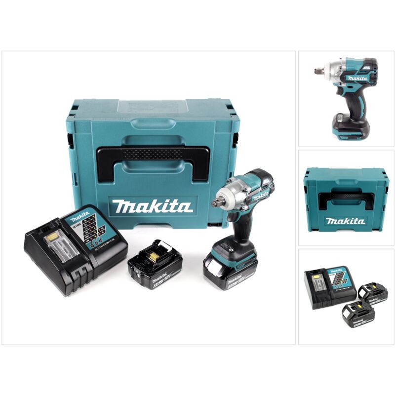 Makita DTW 285 RFJ Llave de impacto a batería 18V en Makpac 2 + 2x Batería BL 1830 3,0 Ah + Cargador DC 18 RC
Makita DTW 285 RFJ Llave de impacto a batería 18V en Makpac 2 + 2x Batería BL 1830 3,0 Ah + Cargador DC 18 RC