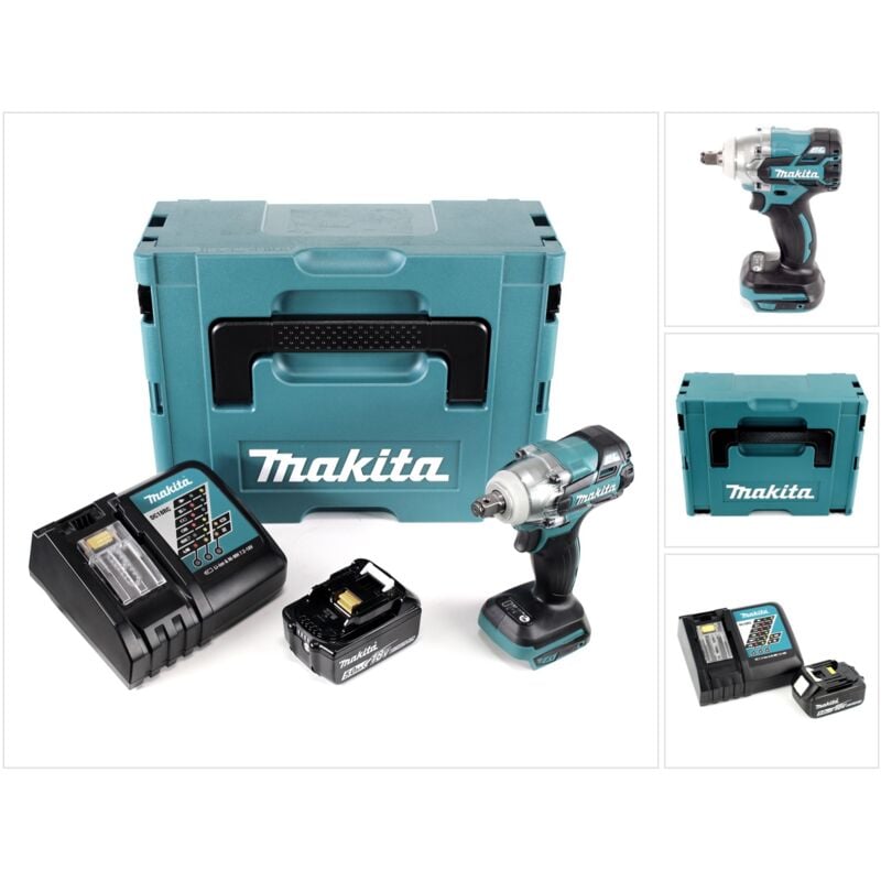 Makita DTW 285 RT1J Llave de impacto a batería 18V en Makpac 2 + 1x Batería BL 1850 5,0 Ah + Cargador DC 18 RC
Makita DTW 285 RT1J Llave de impacto a batería 18V en Makpac 2 + 1x Batería BL 1850 5,0 Ah + Cargador DC 18 RC