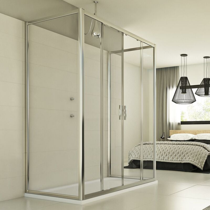 Mampara de ducha corredera 3 lados vidrio transparente h 198 mod. Young Trio 2 Hojas 80x140x80 cm
Mampara de ducha corredera 3 lados vidrio transparente h 198 mod. Young Trio 2 Hojas 80x140x80 cm