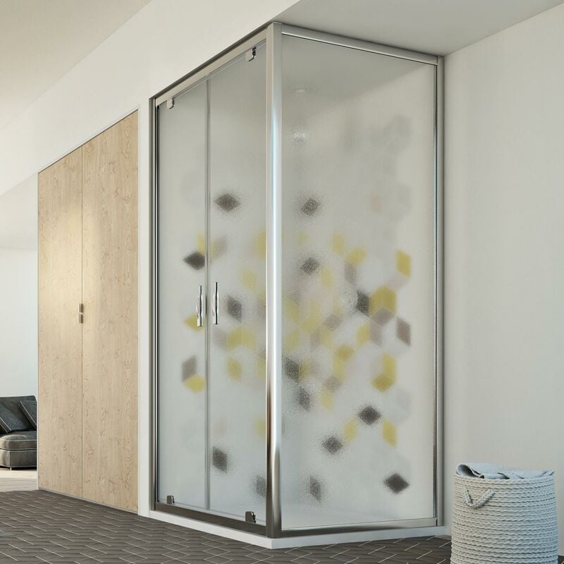 Mampara de ducha angular abatible vidrio impreso h 198 mod. Cristal Duo 2 Hojas 80x90 ap. 90 cm rectangular
Mampara de ducha angular abatible vidrio impreso h 198 mod. Cristal Duo 2 Hojas 80x90 ap. 90 cm rectangular