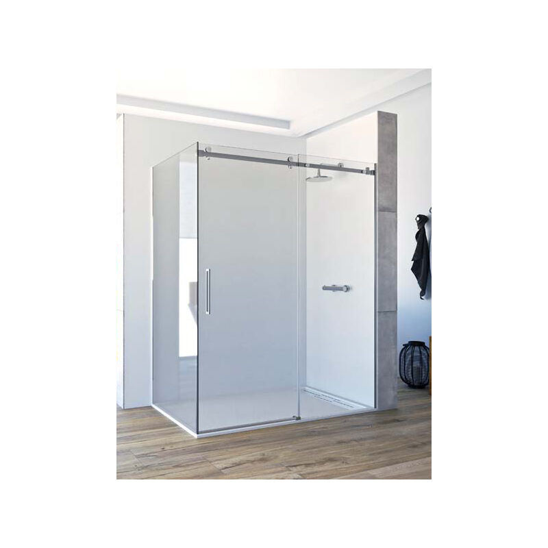 Mampara de ducha angular de 2 hojas fijas y 1 puerta corredera. - ACERO INOXIDABLE - Cristal 6 mm con ANTICAL INCLUIDO - Modelo CANDIL Medida (70 X
Mampara de ducha angular de 2 hojas fijas y 1 puerta corredera. - ACERO INOXIDABLE - Cristal 6 mm con ANTICAL INCLUIDO - Modelo CANDIL Medida (70 X