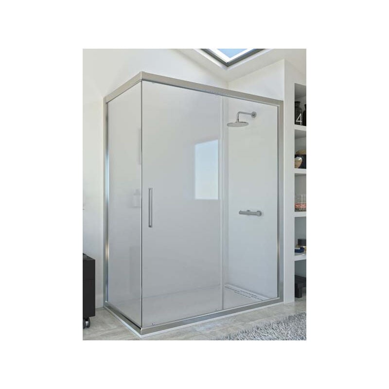 Mampara de ducha angular de 2 hojas fijas y 1 puerta corredera. - Cristal 6 mm con ANTICAL INCLUIDO - Modelo DAMARA Medida (80 X 90) - TRANSPARENTE
Mampara de ducha angular de 2 hojas fijas y 1 puerta corredera. - Cristal 6 mm con ANTICAL INCLUIDO - Modelo DAMARA Medida (80 X 90) - TRANSPARENTE
