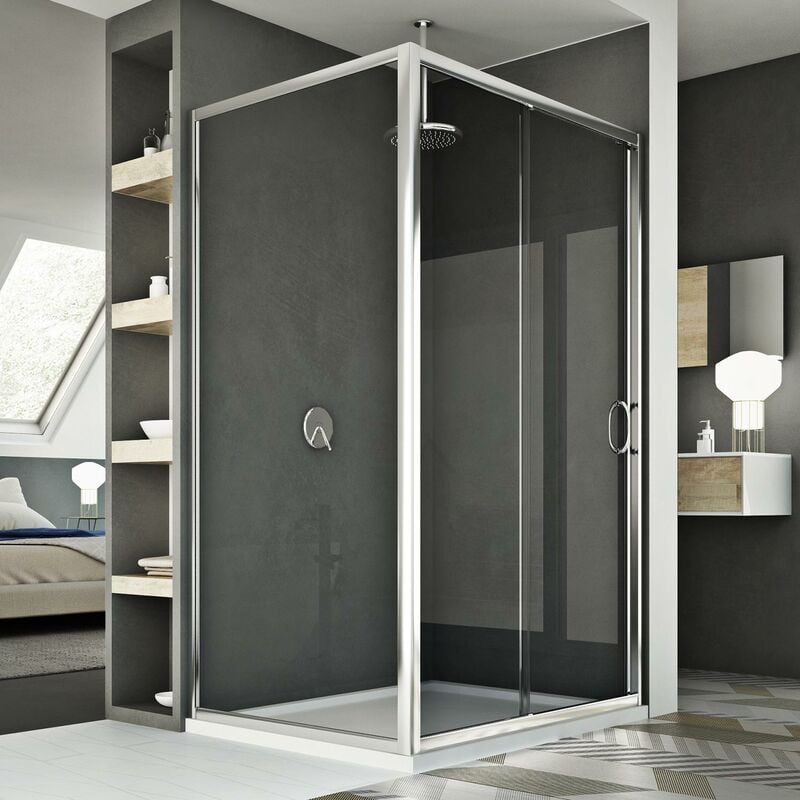 Mampara de ducha corredera rectangular vidrio transparente h 185 mod. Replay Duo 1 Hoja 80x110 cm
Mampara de ducha corredera rectangular vidrio transparente h 185 mod. Replay Duo 1 Hoja 80x110 cm
