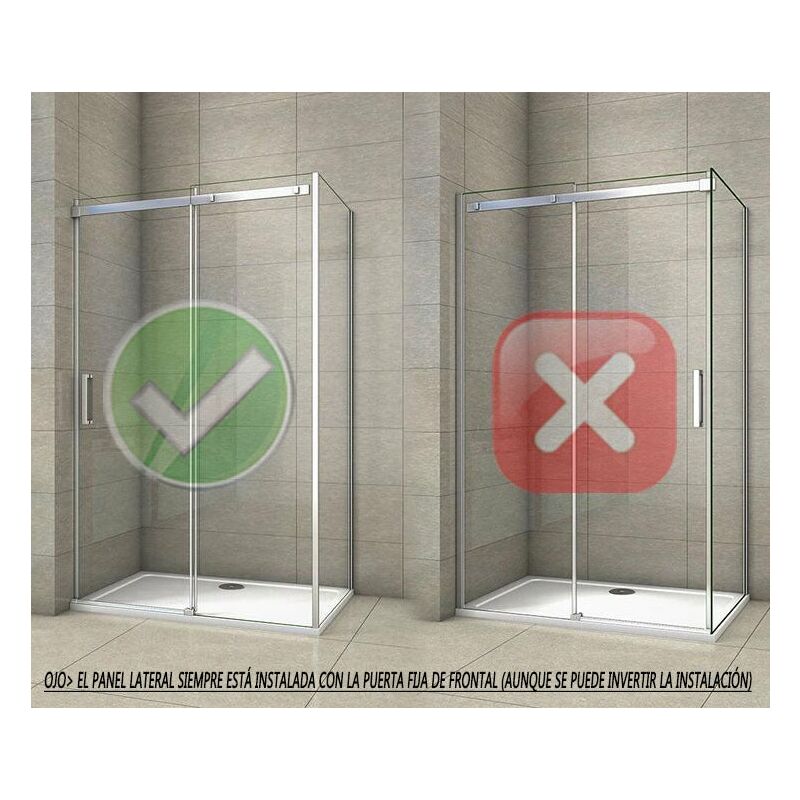 Mampara de ducha frontal con un panel lateral , mampara de 8 mm Easy Clean Cristal templado 155x70x195 cm
Mampara de ducha frontal con un panel lateral , mampara de 8 mm Easy Clean Cristal templado 155x70x195 cm