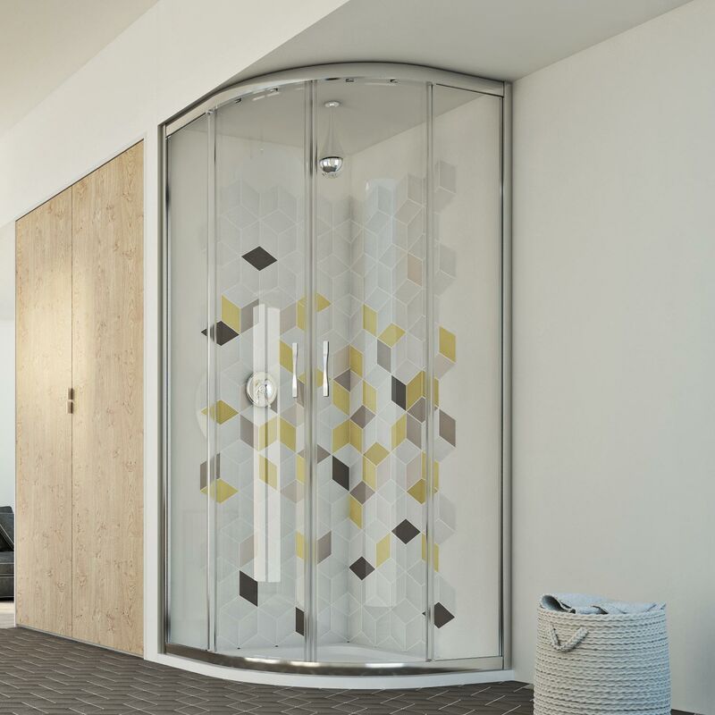 Mampara de ducha semicircular deslizante vidrio transparente h 198 mod. Evolution 90x90 cm
Mampara de ducha semicircular deslizante vidrio transparente h 198 mod. Evolution 90x90 cm
