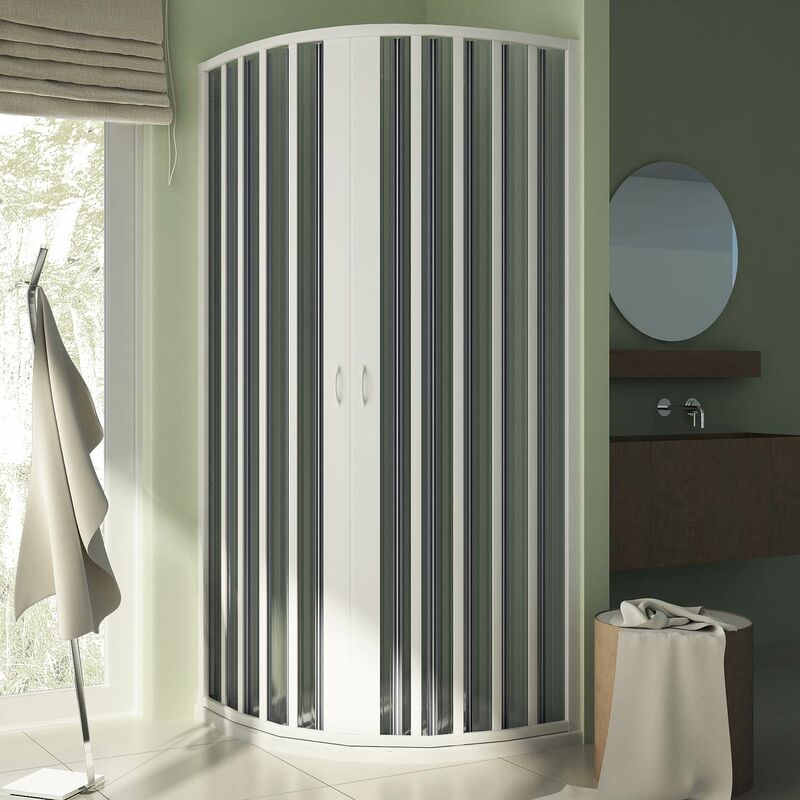 Mampara de ducha semicircular de pvc extensible h 185 mod. Sharp Central 75x75 cm radio 38
Mampara de ducha semicircular de pvc extensible h 185 mod. Sharp Central 75x75 cm radio 38