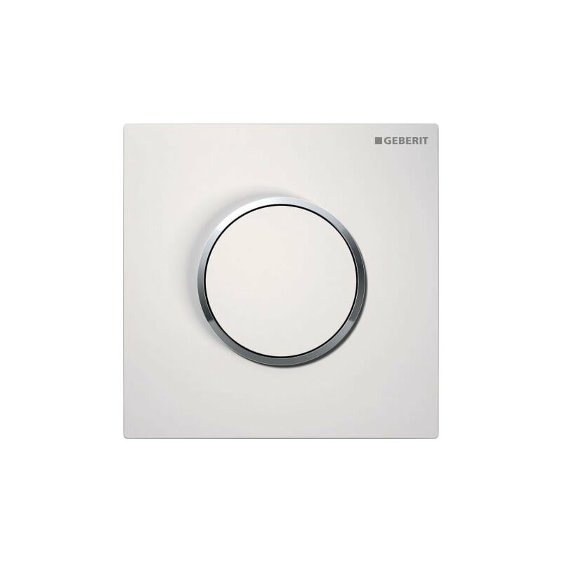 Mando para urinario Geberit con desagüe neumático, placa de accionamiento tipo 10, color: blanco / cromado brillante - 116.015.KJ.1
Mando para urinario Geberit con desagüe neumático, placa de accionamiento tipo 10, color: blanco / cromado brillante - 116.015.KJ.1