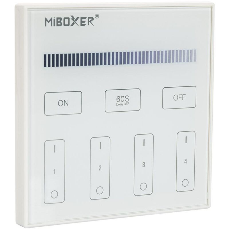 Mando RF 220-240V AC para Regulador LED Monocolor 220-240V AC 4 Zonas RF MiBoxer T1 Monocolor - Monocolor
Mando RF 220-240V AC para Regulador LED Monocolor 220-240V AC 4 Zonas RF MiBoxer T1 Monocolor - Monocolor