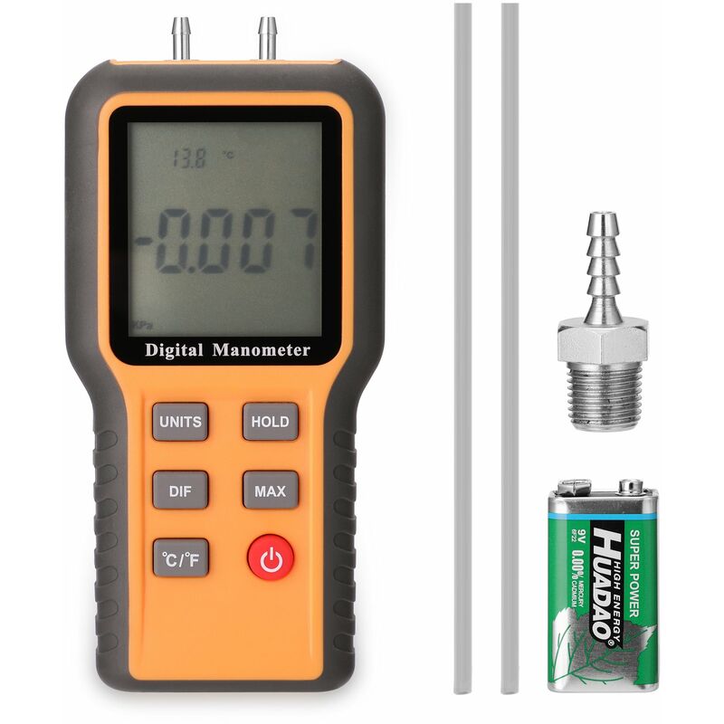 Happyshopping - Manometro digital, pantalla LCD ℃ ℉ 12 unidades de presion conmutables Herramienta de medicion de temperatura interior ajustable
Happyshopping - Manometro digital, pantalla LCD ℃ ℉ 12 unidades de presion conmutables Herramienta de medicion de temperatura interior ajustable