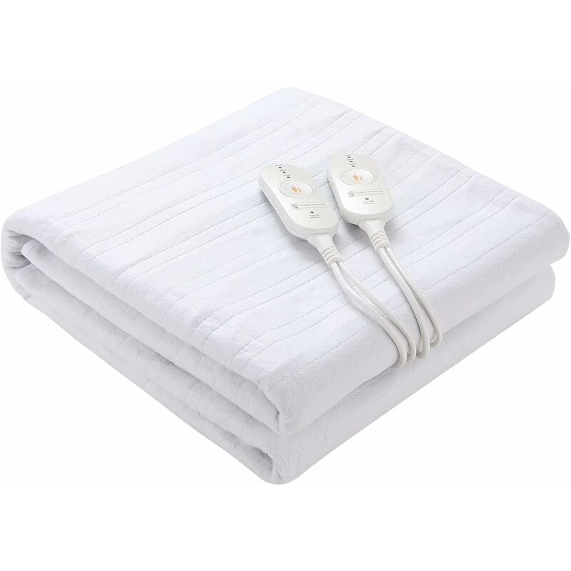 Manta calefactada 150 * 160 cm, Manta calefactada con protección contra sobrecalentamiento, 3 niveles de temperatura, 2 controles, Lavable, Extra
Manta calefactada 150 * 160 cm, Manta calefactada con protección contra sobrecalentamiento, 3 niveles de temperatura, 2 controles, Lavable, Extra