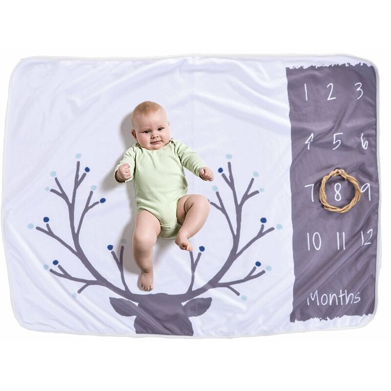 Manta de hito mensual para bebe para nina nino Marco de cuerno de ciervo floral Fondo de apoyo para foto de recien nacido 30 * 40 pulgadas No se
Manta de hito mensual para bebe para nina nino Marco de cuerno de ciervo floral Fondo de apoyo para foto de recien nacido 30 * 40 pulgadas No se