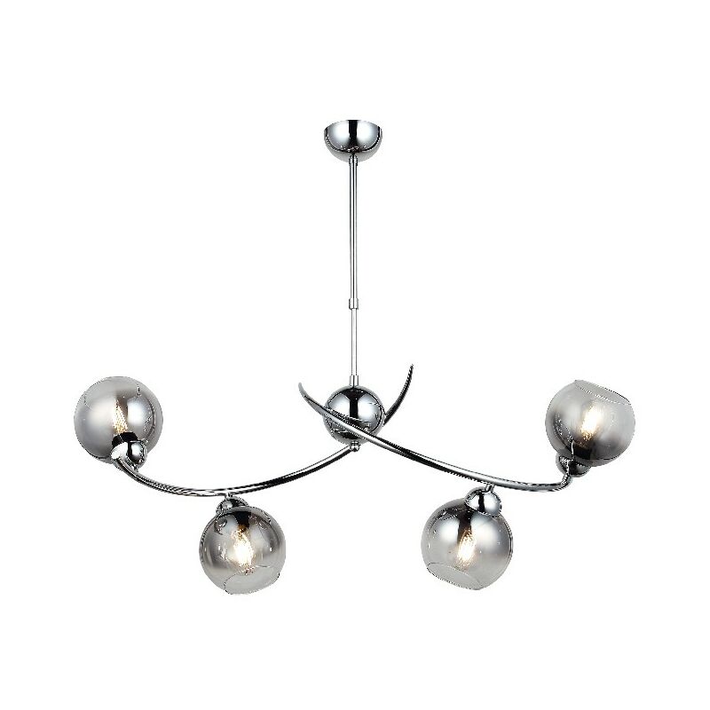 Manta Loure - arana - Lampara de techo - Cromo en Metal, Vidrio, 22 x 44 x 95 cm, 4 x E27, Max 40W
Manta Loure - arana - Lampara de techo - Cromo en Metal, Vidrio, 22 x 44 x 95 cm, 4 x E27, Max 40W
