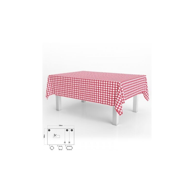 Mantel hule rectangular cuadros rojos impermeable antimanchas pvc 140x250 cm. recortable uso interior y exterior
Mantel hule rectangular cuadros rojos impermeable antimanchas pvc 140x250 cm. recortable uso interior y exterior