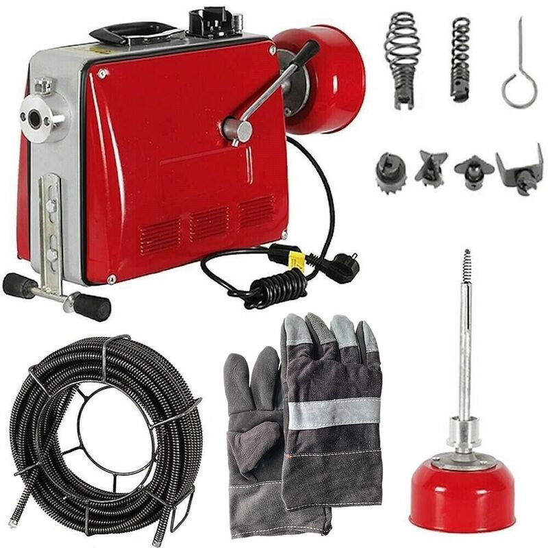 Limpiador de tuberías Máquina limpiadora de tuberías 500W de 16mm Máquina limpiadora de tubos limpiador de desagües limpieza drenaje
Limpiador de tuberías Máquina limpiadora de tuberías 500W de 16mm Máquina limpiadora de tubos limpiador de desagües limpieza drenaje