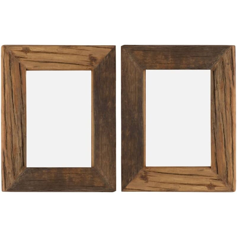 vidaXL Marcos de Fotos 2 Unidades Madera Maciza Reciclada y Vidrio 25x30 cm - Marrón 
vidaXL Marcos de Fotos 2 Unidades Madera Maciza Reciclada y Vidrio 25x30 cm - Marrón