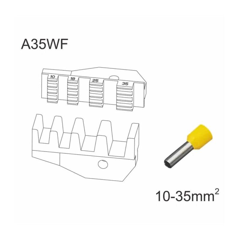 Matrice de crimpado para puntas de 10-35 mmq