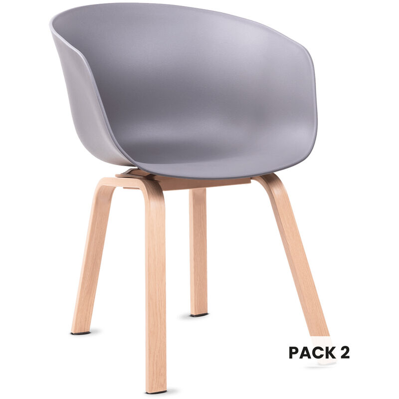 Pack 2 sillas comedor con reposabrazos diseño nordico salon gris marengo - Mc Haus
Pack 2 sillas comedor con reposabrazos diseño nordico salon gris marengo - Mc Haus