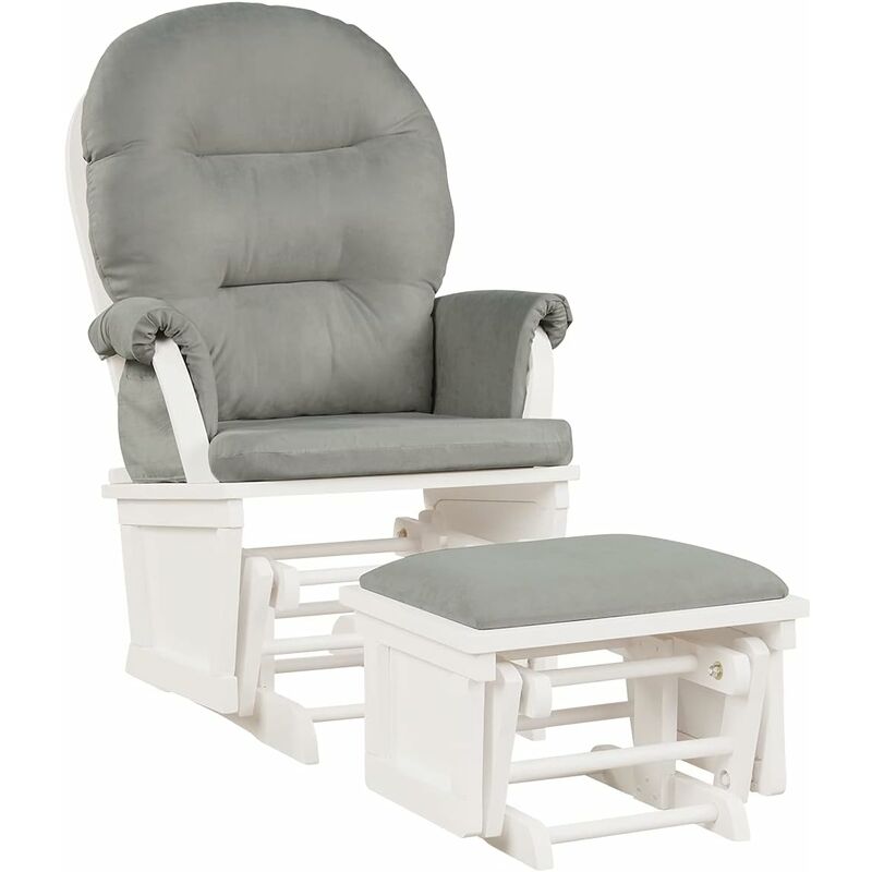Costway - Mecedora y Otomana Taburete Relax con Cojín Desmontable Silla Relajante Acolchada para Salón Dormitorio (Gris)
Costway - Mecedora y Otomana Taburete Relax con Cojín Desmontable Silla Relajante Acolchada para Salón Dormitorio (Gris)