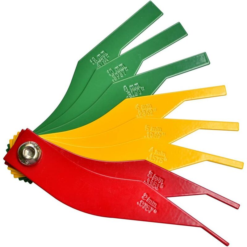 Medidor de espesor de forro de freno, herramienta de detección de espesor de pastilla de freno automotriz 8pcs
Medidor de espesor de forro de freno, herramienta de detección de espesor de pastilla de freno automotriz 8pcs