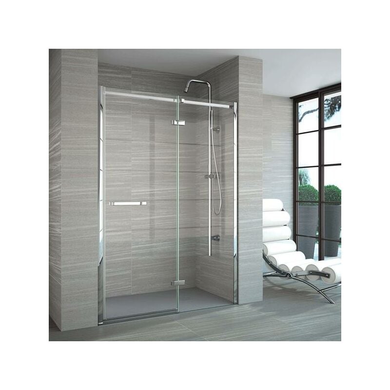 Series Frameless Inline Hinged Shower Door Mm Wide Mm Glass