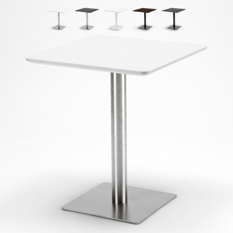 Mesa 60x60 cuadrada con pedestal central para bar restaurante Horeca | Color: Blanco - Plata
Mesa 60x60 cuadrada con pedestal central para bar restaurante Horeca | Color: Blanco - Plata