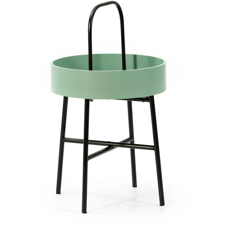 Mesa Auxiliar Mesa De Centro Redonda ELIA Con Tapa De Mdf Verde Y Estructura Metalica En Color Negro Mate / Diametro: 40 Cm
Mesa Auxiliar Mesa De Centro Redonda ELIA Con Tapa De Mdf Verde Y Estructura Metalica En Color Negro Mate / Diametro: 40 Cm
