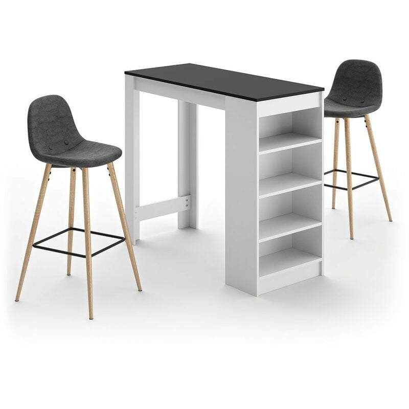 Mesa-bar y sillas altas A-COCOON blanco y negro - gris antracita, 115 x 50 x 102.7 - blanco y negro - gris antracita
Mesa-bar y sillas altas A-COCOON blanco y negro - gris antracita, 115 x 50 x 102.7 - blanco y negro - gris antracita