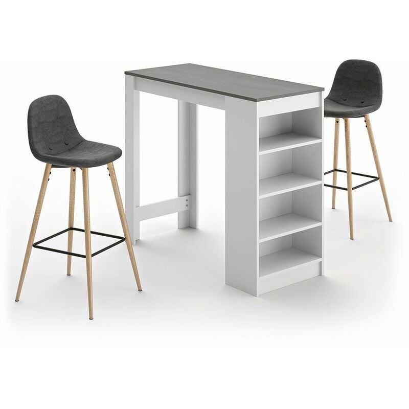 Mesa-bar y sillas altas A-COCOON blanco y hormigón - gris antracita, 115 x 50 x 102.7 - blanco y hormigón - gris antracita
Mesa-bar y sillas altas A-COCOON blanco y hormigón - gris antracita, 115 x 50 x 102.7 - blanco y hormigón - gris antracita