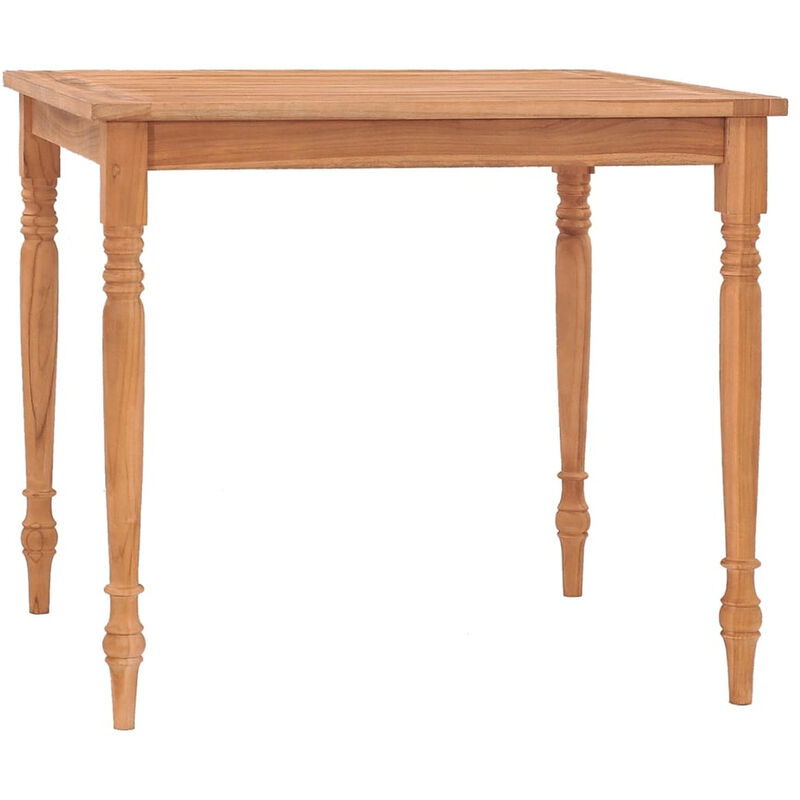 Mesa Batavia de madera maciza de teca 85x85x75 cm