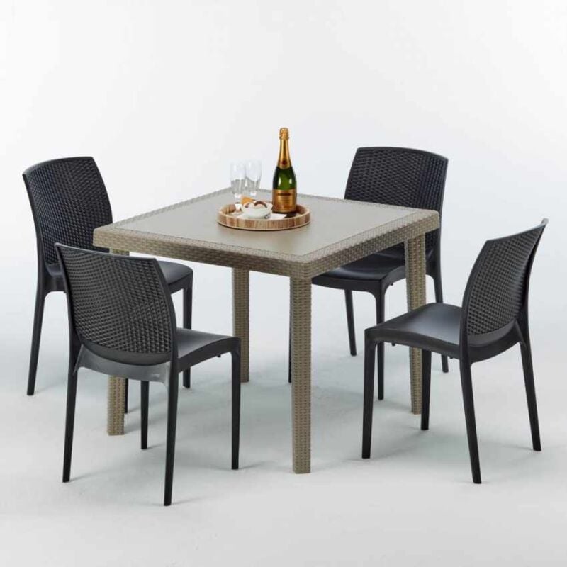 Grand Soleil - Mesa Cuadrada Beige 90x90 cm y 4 Sillas De Colores Elegance | Boheme Antracita negra
Grand Soleil - Mesa Cuadrada Beige 90x90 cm y 4 Sillas De Colores Elegance | Boheme Antracita negra