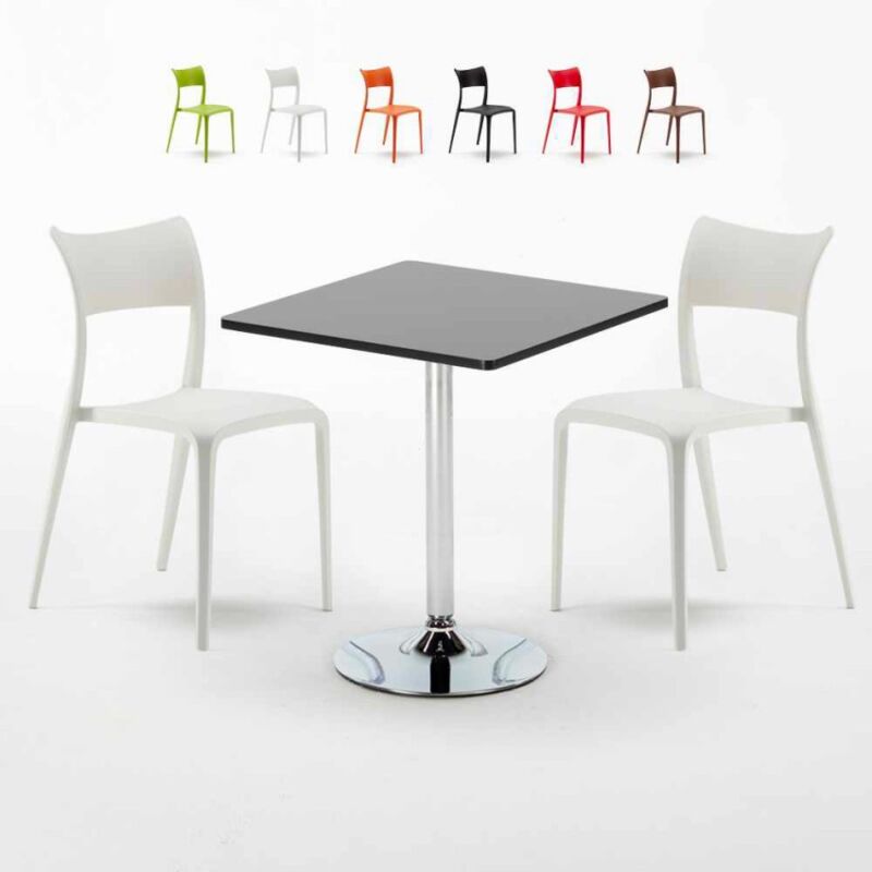 Mesa Cuadrada Negra Con 2 Sillas De Colores Interior Bar Parisienne Mojito | Color: Blanco
Mesa Cuadrada Negra Con 2 Sillas De Colores Interior Bar Parisienne Mojito | Color: Blanco