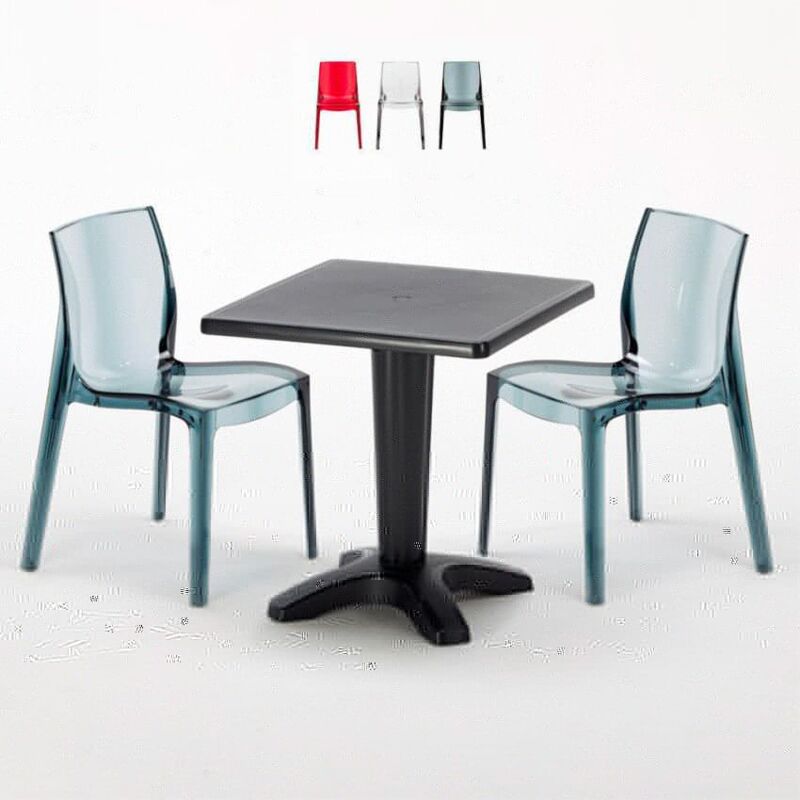 Mesa Cuadrada 70x70 cm y 2 Sillas De Colores Transparentes Caffè | Femme Fatale Antracita negra transparente - Negro
Mesa Cuadrada 70x70 cm y 2 Sillas De Colores Transparentes Caffè | Femme Fatale Antracita negra transparente - Negro