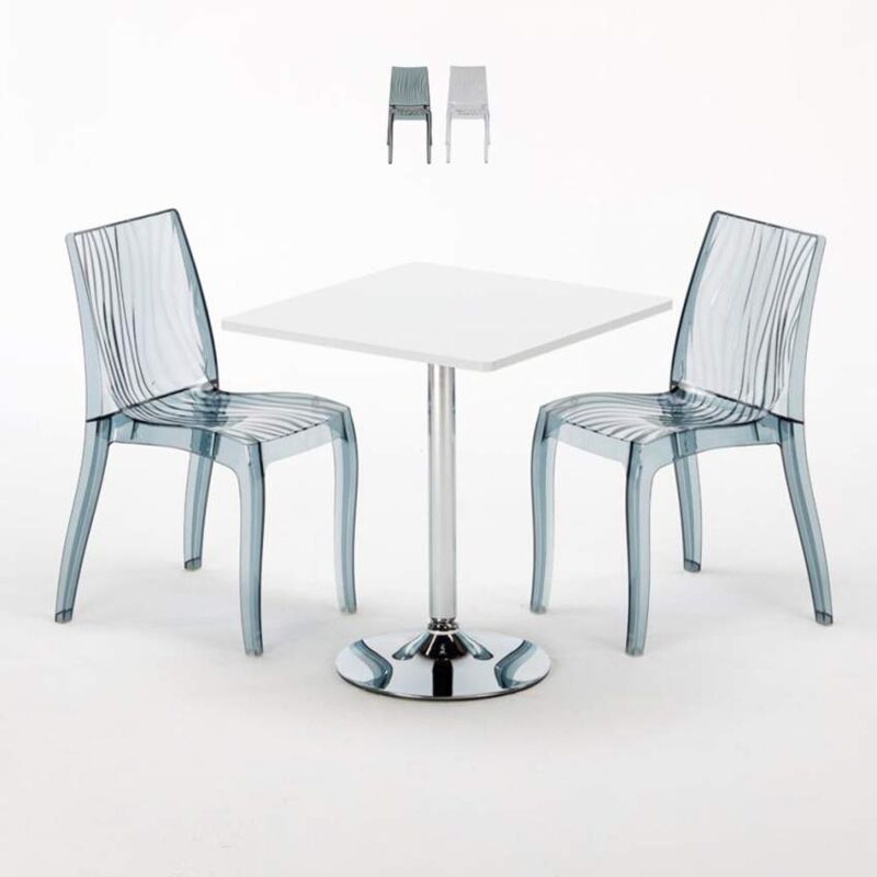 Grand Soleil - Mesa Cuadrada Blanca 70x70 cm y 2 Sillas De Colores Transparentes Dune Titanium | Color: Transparente Antracita Negro
Grand Soleil - Mesa Cuadrada Blanca 70x70 cm y 2 Sillas De Colores Transparentes Dune Titanium | Color: Transparente Antracita Negro