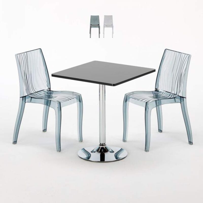 Grand Soleil - Mesa Cuadrada Negra 70x70 cm y 2 Sillas De Colores Transparentes Dune Platinum | Color: Transparente Antracita Negro
Grand Soleil - Mesa Cuadrada Negra 70x70 cm y 2 Sillas De Colores Transparentes Dune Platinum | Color: Transparente Antracita Negro