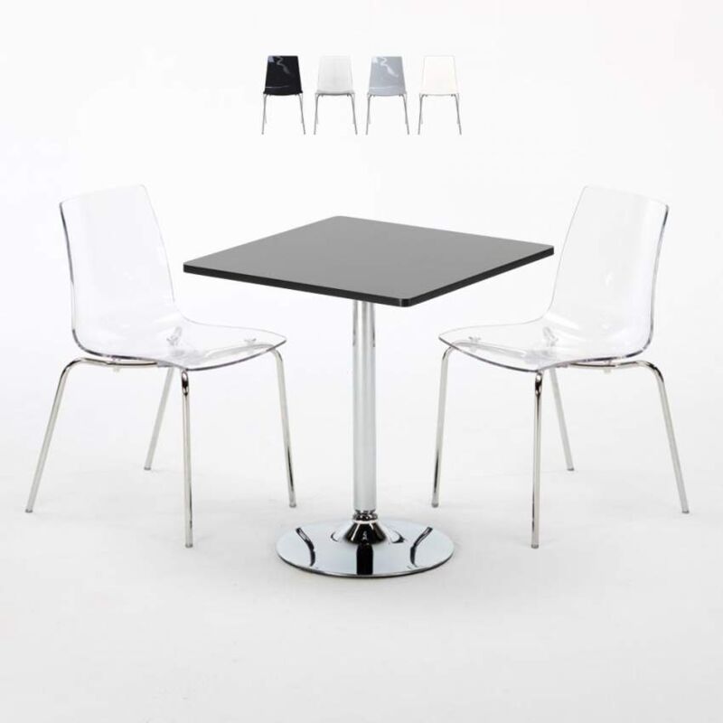 Grand Soleil - Mesa Cuadrada Negra 70x70 cm y 2 Sillas De Colores Lollipop Platinum | Color: Transparente
Grand Soleil - Mesa Cuadrada Negra 70x70 cm y 2 Sillas De Colores Lollipop Platinum | Color: Transparente