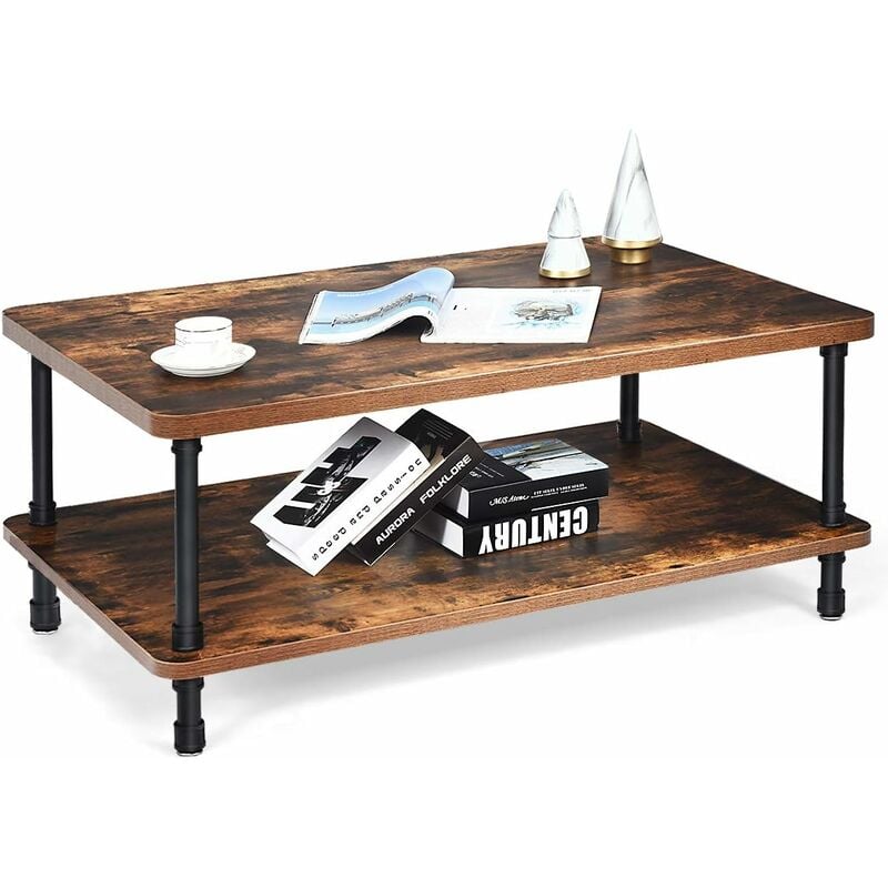 Mesa de Centro 2 Niveles Mesa de Café con Estructura de Metal Mesa Baja de Diseño Industrial para Salón Dormitorio
Mesa de Centro 2 Niveles Mesa de Café con Estructura de Metal Mesa Baja de Diseño Industrial para Salón Dormitorio