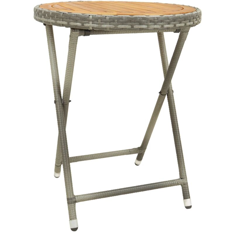 vidaXL Mensa de centro ratán sintético y madera maciza de acacia 60 cm - Gris
vidaXL Mensa de centro ratán sintético y madera maciza de acacia 60 cm - Gris