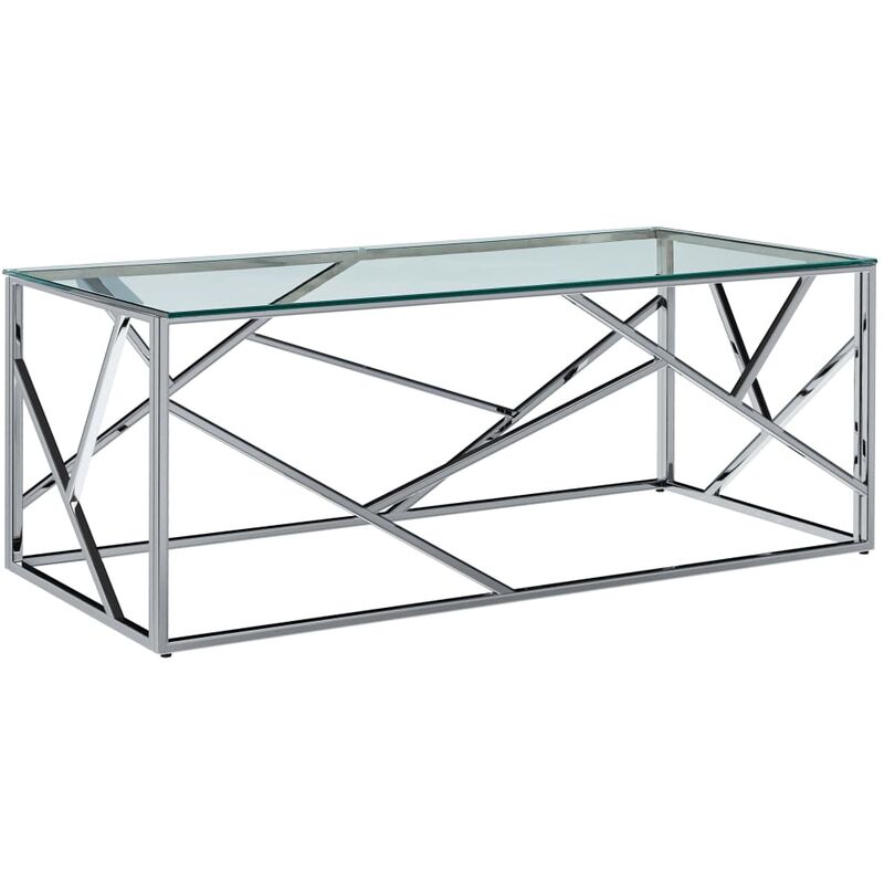 Youthup - Mesa de centro vidrio templado y acero inoxidable transparente - Transparente
Youthup - Mesa de centro vidrio templado y acero inoxidable transparente - Transparente