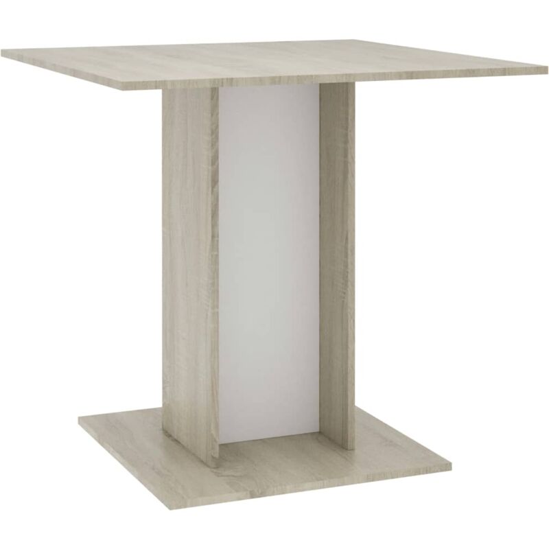 vidaXL Mesa de Comedor de Aglomerado 80x80x75 cm Blanco y Roble Sonoma - Multicolor
vidaXL Mesa de Comedor de Aglomerado 80x80x75 cm Blanco y Roble Sonoma - Multicolor