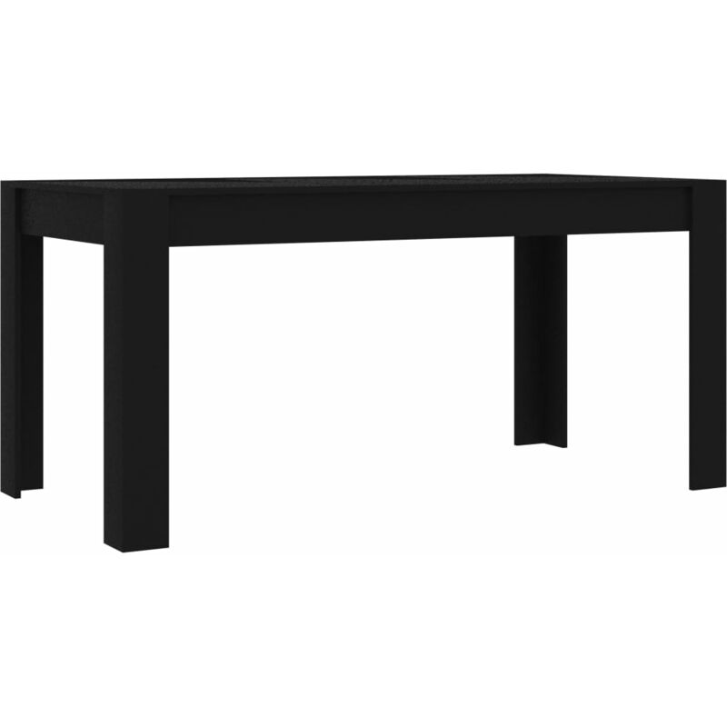 Vidaxl - Mesa de Comedor de Aglomerado Negro 160x80x76 cm - Negro