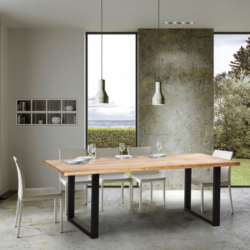 Mesa de comedor de diseño de madera de estilo industrial 200x80cm TL2008 Rajasthan | Negro
Mesa de comedor de diseño de madera de estilo industrial 200x80cm TL2008 Rajasthan | Negro