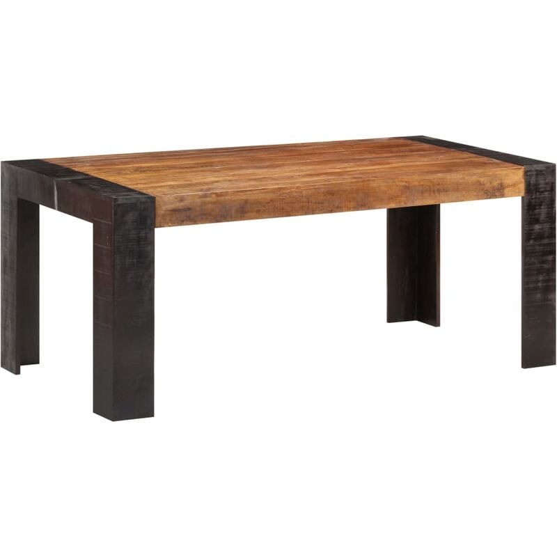 BHD - Mesa de comedor de madera maciza de mango 180x90x76 cm