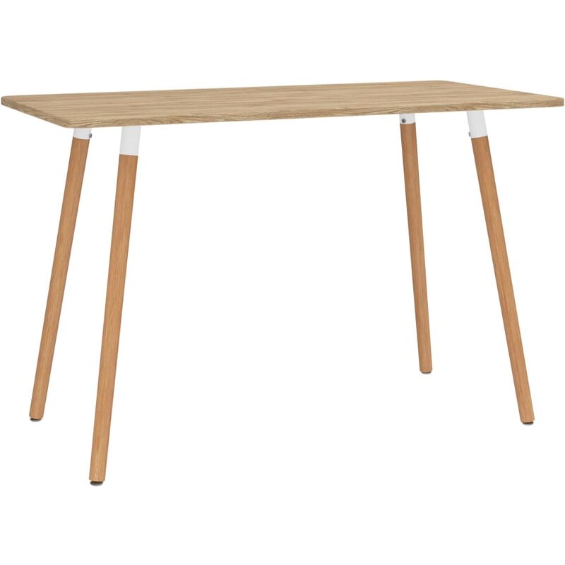 Mesa de comedor de metal 120x60x75 cm - Marrón
