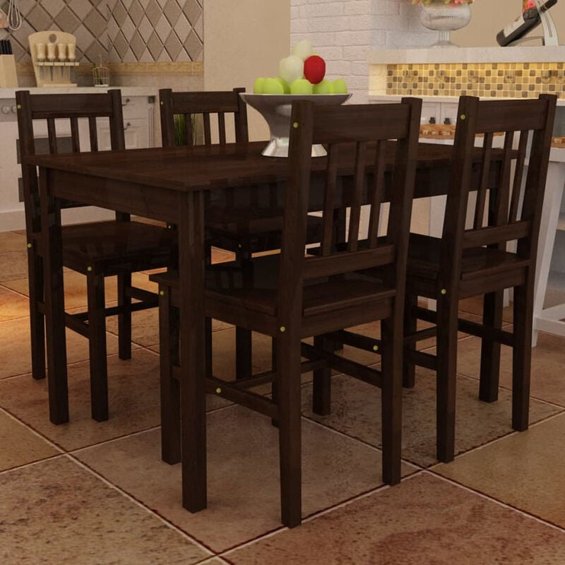 Happyshopping - Mesa de comedor y 4 sillas madera marron
Happyshopping - Mesa de comedor y 4 sillas madera marron
