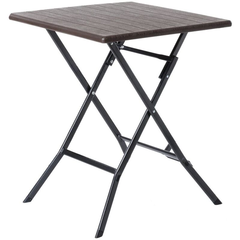Mesa de jardín Logic plegable de acero y rattán sintético marrón de 62x62x73 cm
Mesa de jardín Logic plegable de acero y rattán sintético marrón de 62x62x73 cm