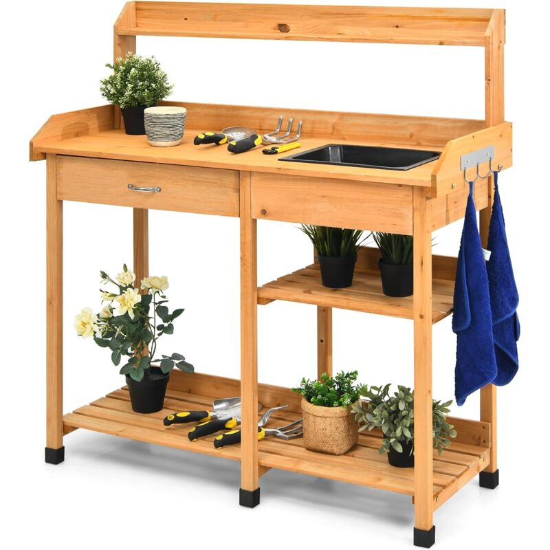 Mesa de Jardinero de Madera Mesa de Trabajo de Jardín con Gancho,Fregadero,Cajón para Balcón Jardín Patio Terraza 115x45x121cm
Mesa de Jardinero de Madera Mesa de Trabajo de Jardín con Gancho,Fregadero,Cajón para Balcón Jardín Patio Terraza 115x45x121cm