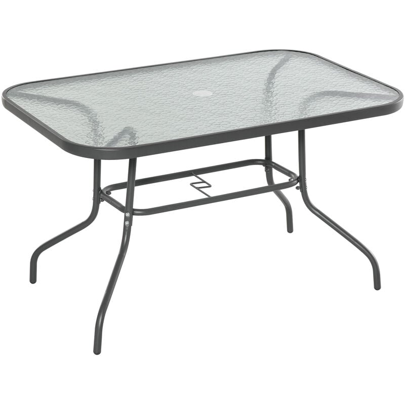 Outsunny - Mesa de Jardín Exterior Rectangular de Metal Orificio para Sombrilla 120x80x70cm - Gris Carbón
Outsunny - Mesa de Jardín Exterior Rectangular de Metal Orificio para Sombrilla 120x80x70cm - Gris Carbón