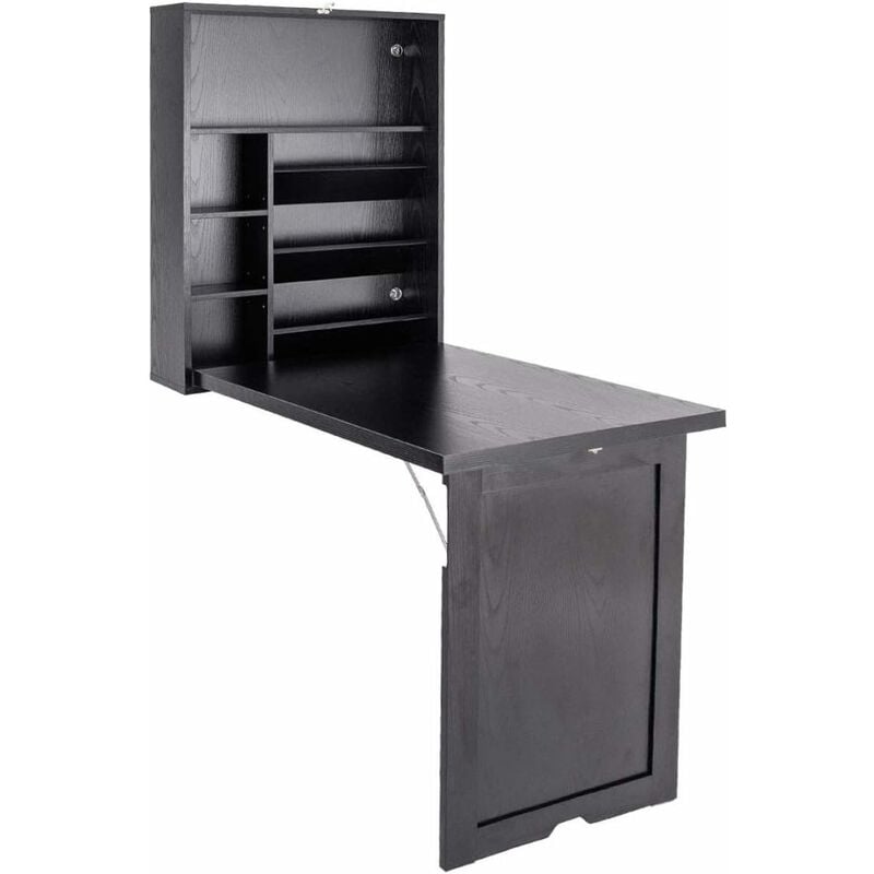 Mesa de Ordenador de Pared Plegable Escritorio de Madera Portátil Estantería Negro
Mesa de Ordenador de Pared Plegable Escritorio de Madera Portátil Estantería Negro