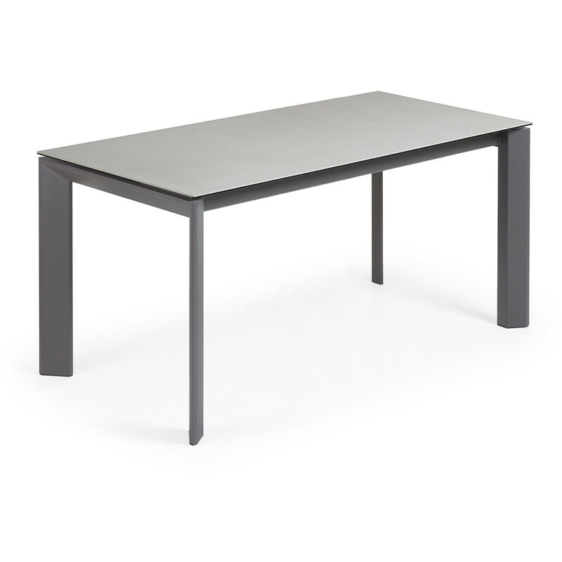Kave Home - Mesa de comedor extensible Axis rectangular 160 (220) x 90 cm de porcelana Hydra Plomo con patas de acero en grafito
Kave Home - Mesa de comedor extensible Axis rectangular 160 (220) x 90 cm de porcelana Hydra Plomo con patas de acero en grafito